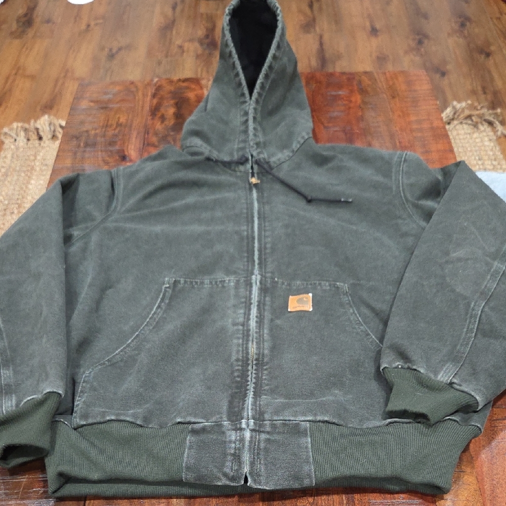 Vintage Carhartt Hooded Bomber Chore Jacket